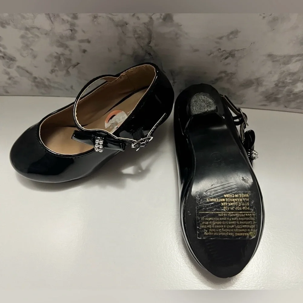 Forever Link Black Mary Jane Heels Girls Size 10